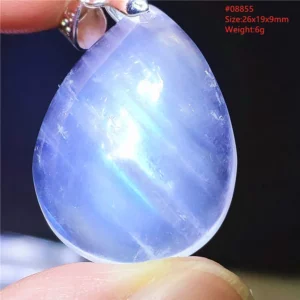 Natural Moonstone Oval Pendant, 925 Silver Necklace - Image 10