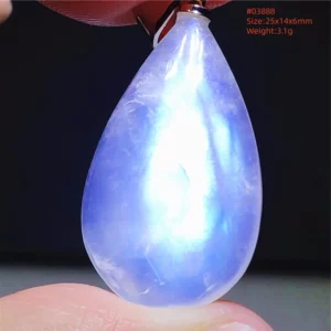 Natural Moonstone Oval Pendant, 925 Silver Necklace - Image 20