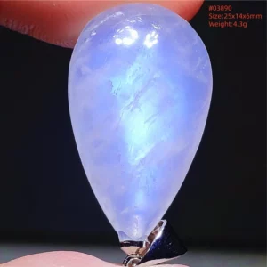 Natural Moonstone Oval Pendant, 925 Silver Necklace - Image 22