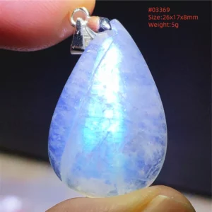 Natural Moonstone Oval Pendant, 925 Silver Necklace - Image 49