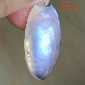 Natural Moonstone Oval Pendant, 925 Silver Necklace - Image 23