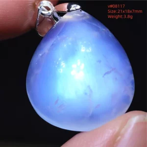 Natural Moonstone Oval Pendant, 925 Silver Necklace - Image 43