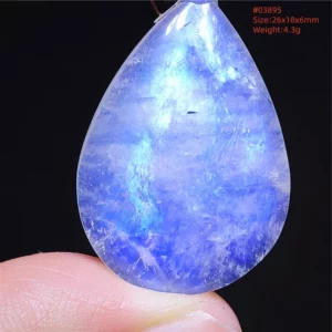 Natural Moonstone Oval Pendant, 925 Silver Necklace - Image 19