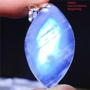 Natural Moonstone Oval Pendant, 925 Silver Necklace - Image 59