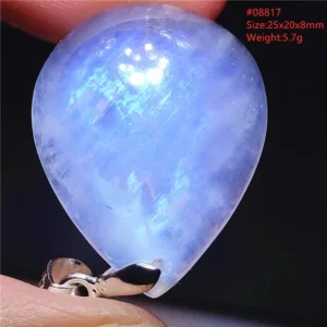 Natural Moonstone Oval Pendant, 925 Silver Necklace - Image 65