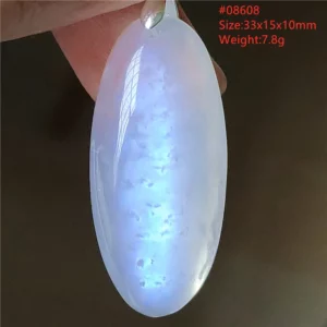 Natural Moonstone Oval Pendant, 925 Silver Necklace - Image 34