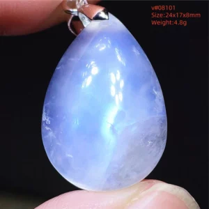 Natural Moonstone Oval Pendant, 925 Silver Necklace - Image 69