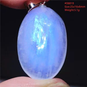 Natural Moonstone Oval Pendant, 925 Silver Necklace - Image 66