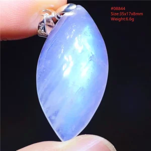 Natural Moonstone Oval Pendant, 925 Silver Necklace - Image 63