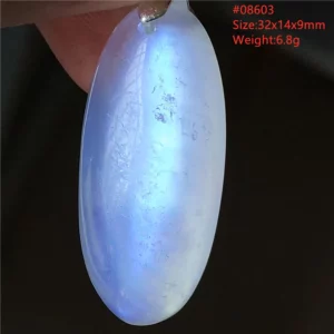 Natural Moonstone Oval Pendant, 925 Silver Necklace - Image 5