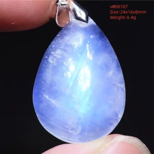 Natural Moonstone Oval Pendant, 925 Silver Necklace - Image 67