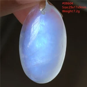 Natural Moonstone Oval Pendant, 925 Silver Necklace - Image 6