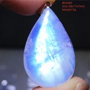 Natural Moonstone Oval Pendant, 925 Silver Necklace - Image 64