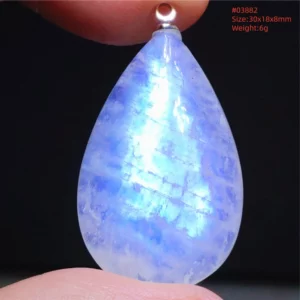 Natural Moonstone Oval Pendant, 925 Silver Necklace - Image 35