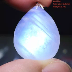 Natural Moonstone Oval Pendant, 925 Silver Necklace - Image 7