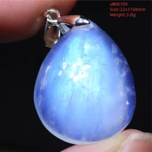 Natural Moonstone Oval Pendant, 925 Silver Necklace - Image 68