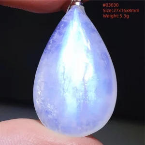 Natural Moonstone Oval Pendant in 925 Silver - Image 11