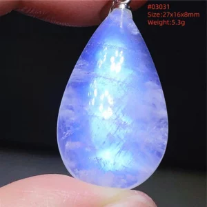 Natural Moonstone Oval Pendant in 925 Silver - Image 14