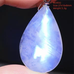 Natural Moonstone Oval Pendant in 925 Silver - Image 13