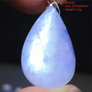 Natural Moonstone Oval Pendant in 925 Silver - Image 19