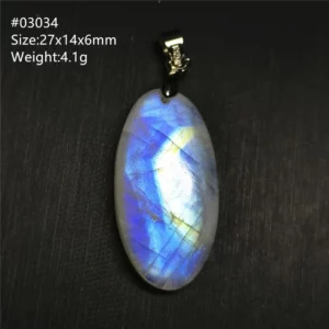 Natural Moonstone Oval Pendant in 925 Silver - Image 3