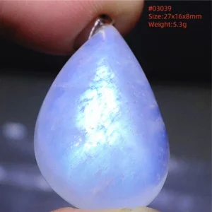 Natural Moonstone Oval Pendant in 925 Silver - Image 21