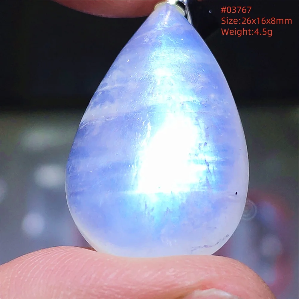 Natural Moonstone Oval Pendant in 925 Silver