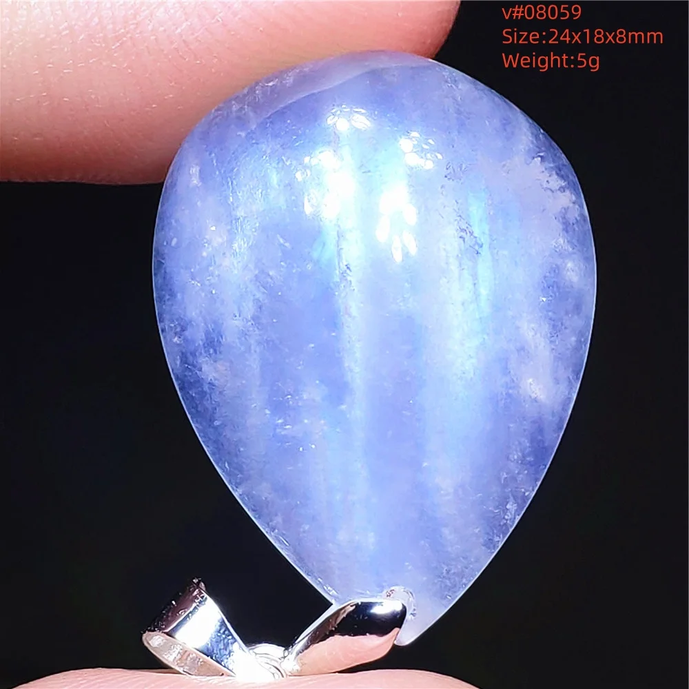 Natural Moonstone Oval Pendant in 925 Silver