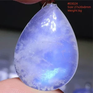 Natural Moonstone Oval Pendant in 925 Silver - Image 6