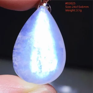 Natural Moonstone Oval Pendant in 925 Silver - Image 8