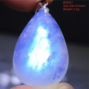 Natural Moonstone Oval Pendant in 925 Silver - Image 10