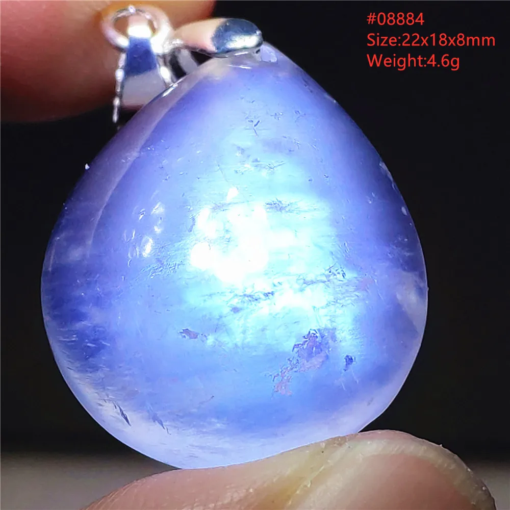 Natural Moonstone Oval Pendant in 925 Silver