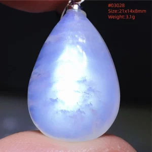 Natural Moonstone Oval Pendant in 925 Silver - Image 9
