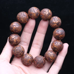 Natural Multicolor Wooden Bracelet for Men, 20mm Elastic - Image 18
