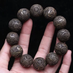 Natural Multicolor Wooden Bracelet for Men, 20mm Elastic - Image 9