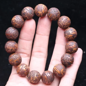 Natural Multicolor Wooden Bracelet for Men, 20mm Elastic - Image 22