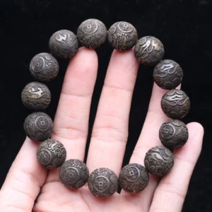 Natural Multicolor Wooden Bracelet for Men, 20mm Elastic - Image 20
