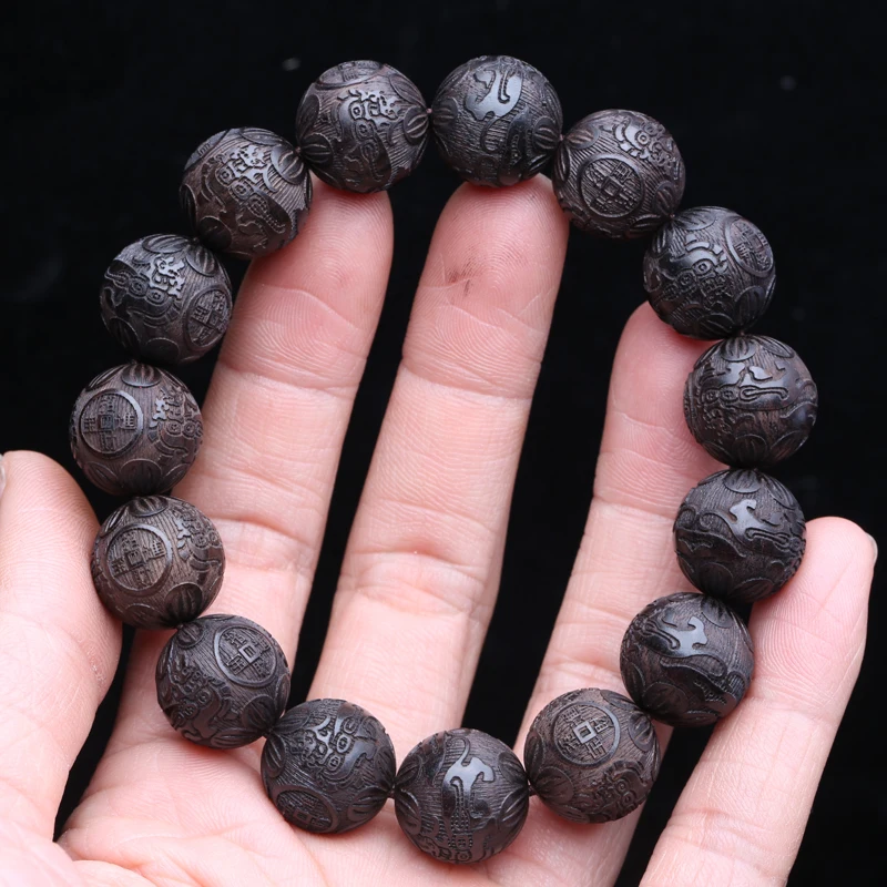 Natural Multicolor Wooden Bracelet for Men, 20mm Elastic