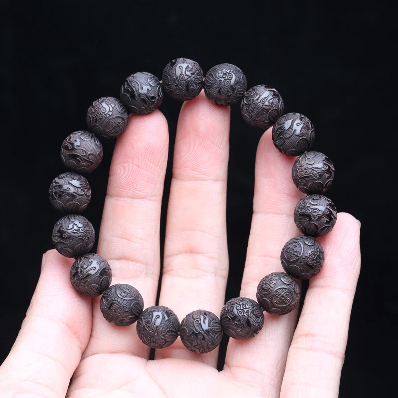 Natural Multicolor Wooden Bracelet for Men, 20mm Elastic