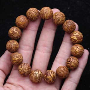 Natural Multicolor Wooden Bracelet for Men, 20mm Elastic - Image 15