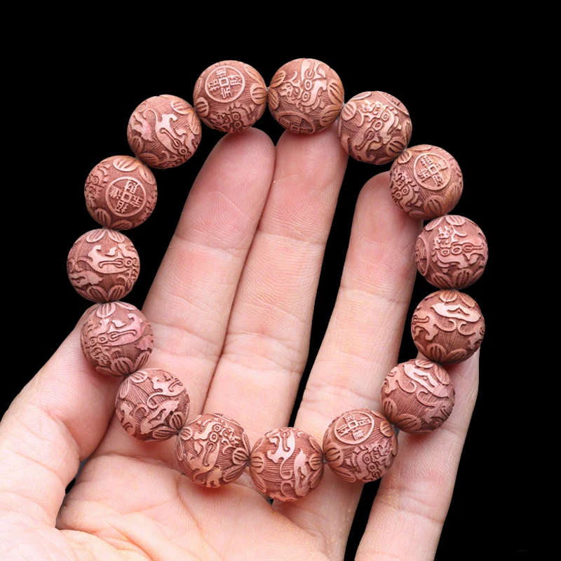 Natural Multicolor Wooden Bracelet for Men, 20mm Elastic