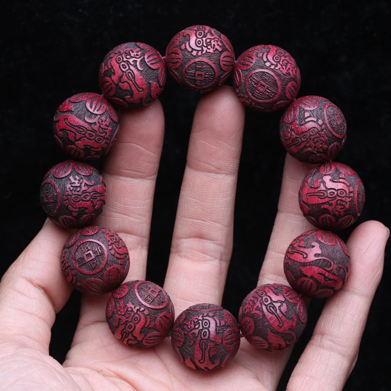 Natural Multicolor Wooden Bracelet for Men, 20mm Elastic