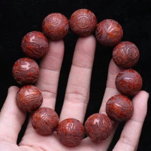Natural Multicolor Wooden Bracelet for Men, 20mm Elastic - Image 11