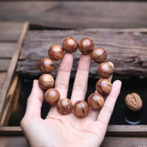 Natural Rosewood Beaded Bracelet, 20mm Meditation - Image 2