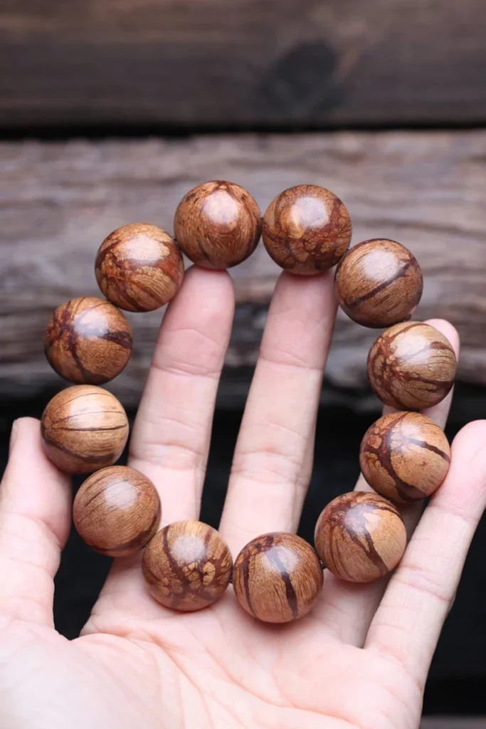 Natural Rosewood Beaded Bracelet, 20mm Meditation