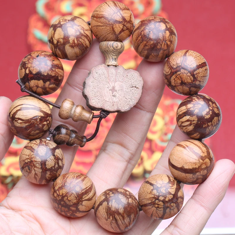Natural Rosewood Beaded Bracelet, 20mm Meditation