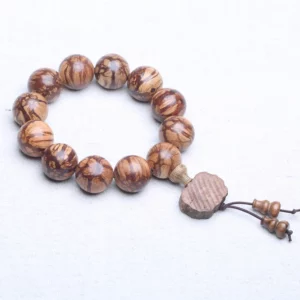 Natural Rosewood Beaded Bracelet, 20mm Meditation - Image 5