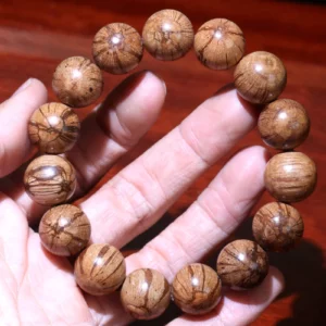 Natural Rosewood Beaded Bracelet, 20mm Meditation - Image 8