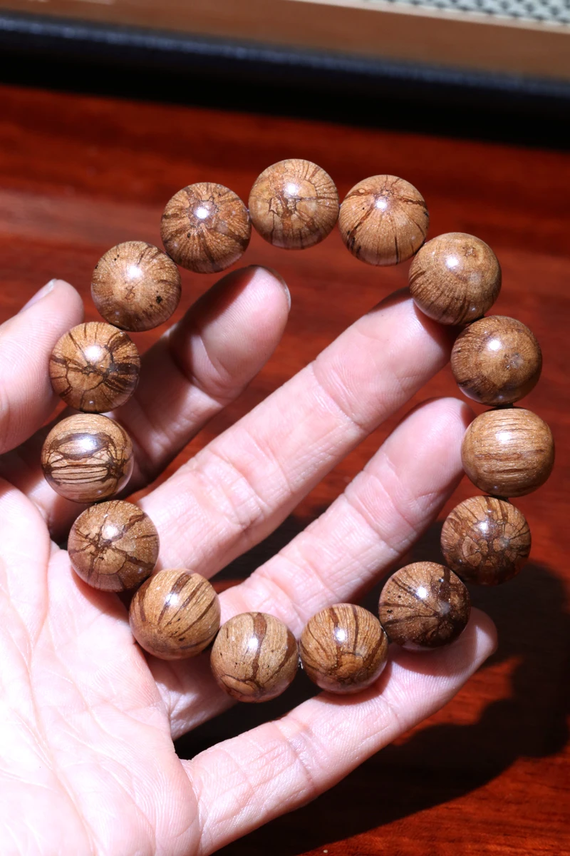 Natural Rosewood Beaded Bracelet, 20mm Meditation - Image 8