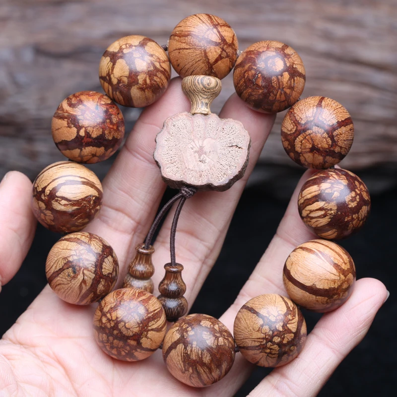 Natural Rosewood Beaded Bracelet, 20mm Meditation